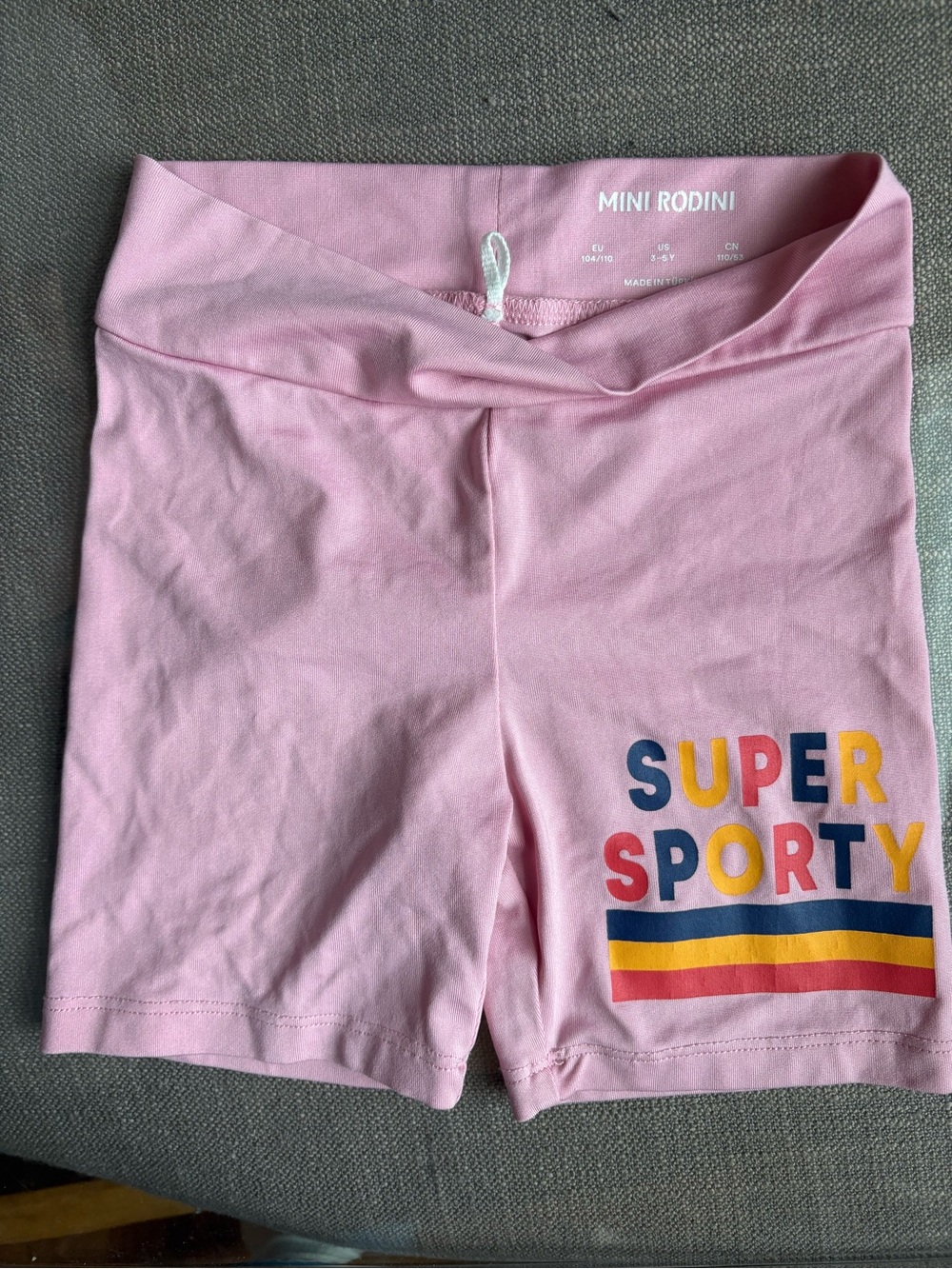Mini Rodini Pink 'Super Sporty' quick dry Bike Shorts